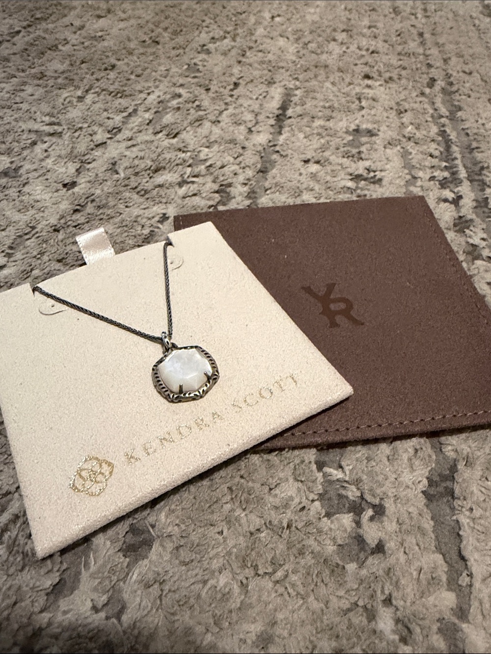 Yellow Rose Davis by Kendra Scott White Mother-of-Pearl Pendant Necklace